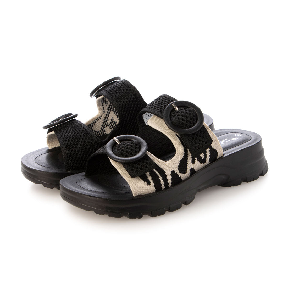ブーケ BOUQET 厚底ニットサンダル （BLK/BLK） BLK/BLK