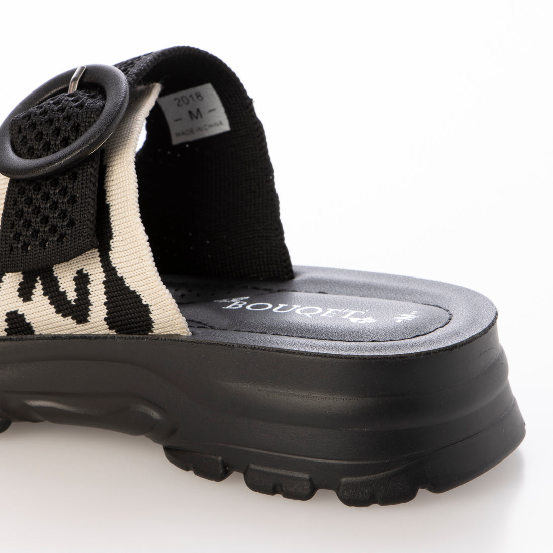 ブーケ BOUQET 厚底ニットサンダル （BLK/BLK） BLK/BLK