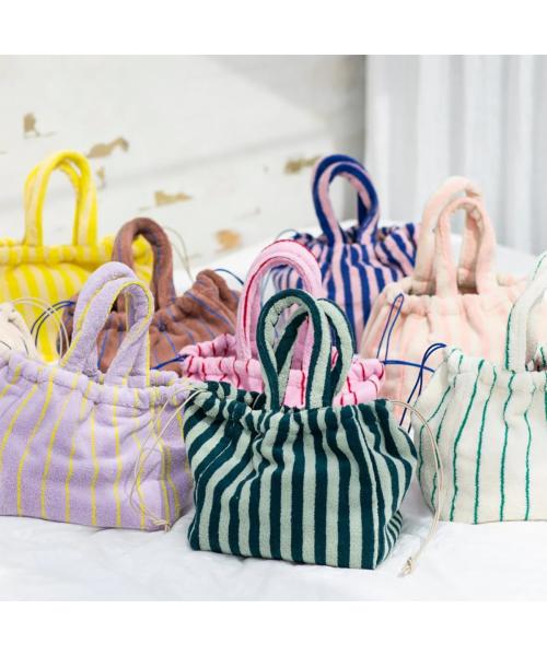 ボングスタ BONGUSTA BONGUSTA ハンドバッグ NARAM HANDBAG レディース タオル地 （Tropical-Creme/ピンク他） Tropical-Creme/ピンク他