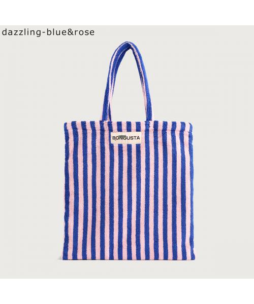 ボングスタ BONGUSTA BONGUSTA トートバッグ NARAM TOTEBAG ストライプ （Camel-Ultramarine） Camel-Ultramarine