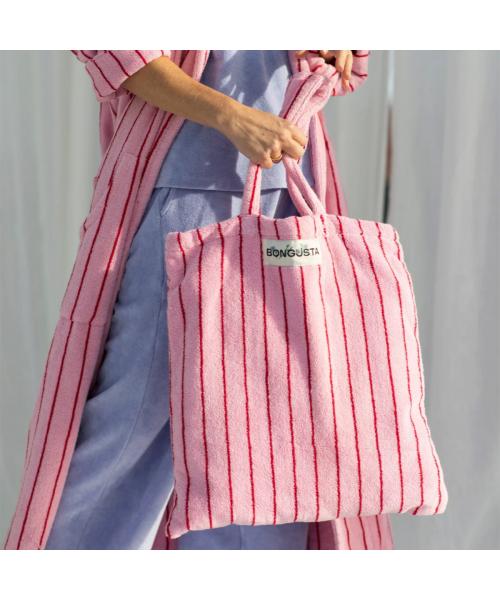 ボングスタ BONGUSTA BONGUSTA トートバッグ NARAM TOTEBAG ストライプ （Camel-Ultramarine） Camel-Ultramarine