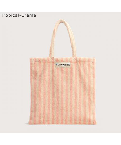 ボングスタ BONGUSTA BONGUSTA トートバッグ NARAM TOTEBAG ストライプ （Tropical-Creme/ピンク他） Tropical-Creme/ピンク他