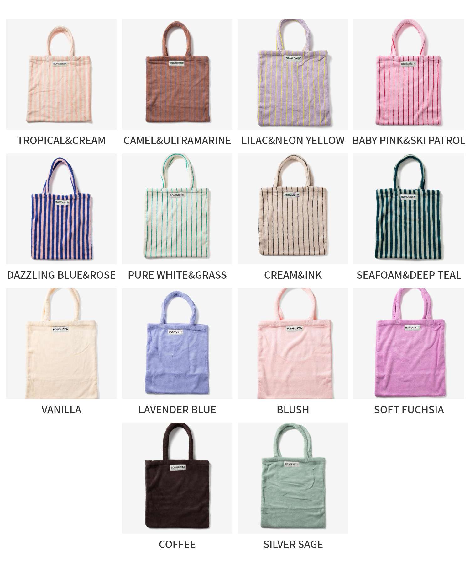 ボングスタ BONGUSTA ボングスタ BONGUSTA NARAM TOTEBAG SMALL ナラム トートバッグ スモール トートバッグ タオル地 レディース バッグ （SOFT FUCHSIA） SOFT FUCHSIA