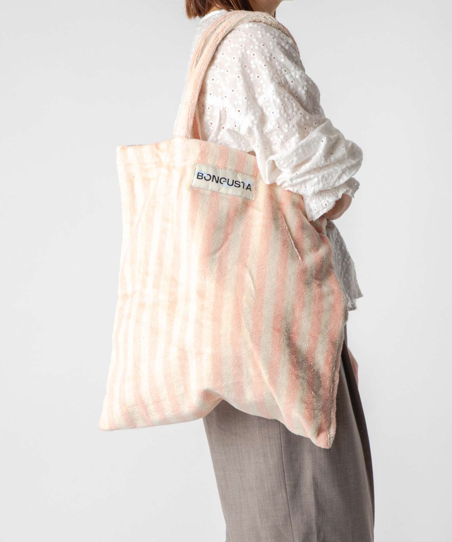 ボングスタ BONGUSTA ボングスタ BONGUSTA NARAM TOTEBAG SMALL ナラム トートバッグ スモール トートバッグ タオル地 レディース バッグ （SOFT FUCHSIA） SOFT FUCHSIA