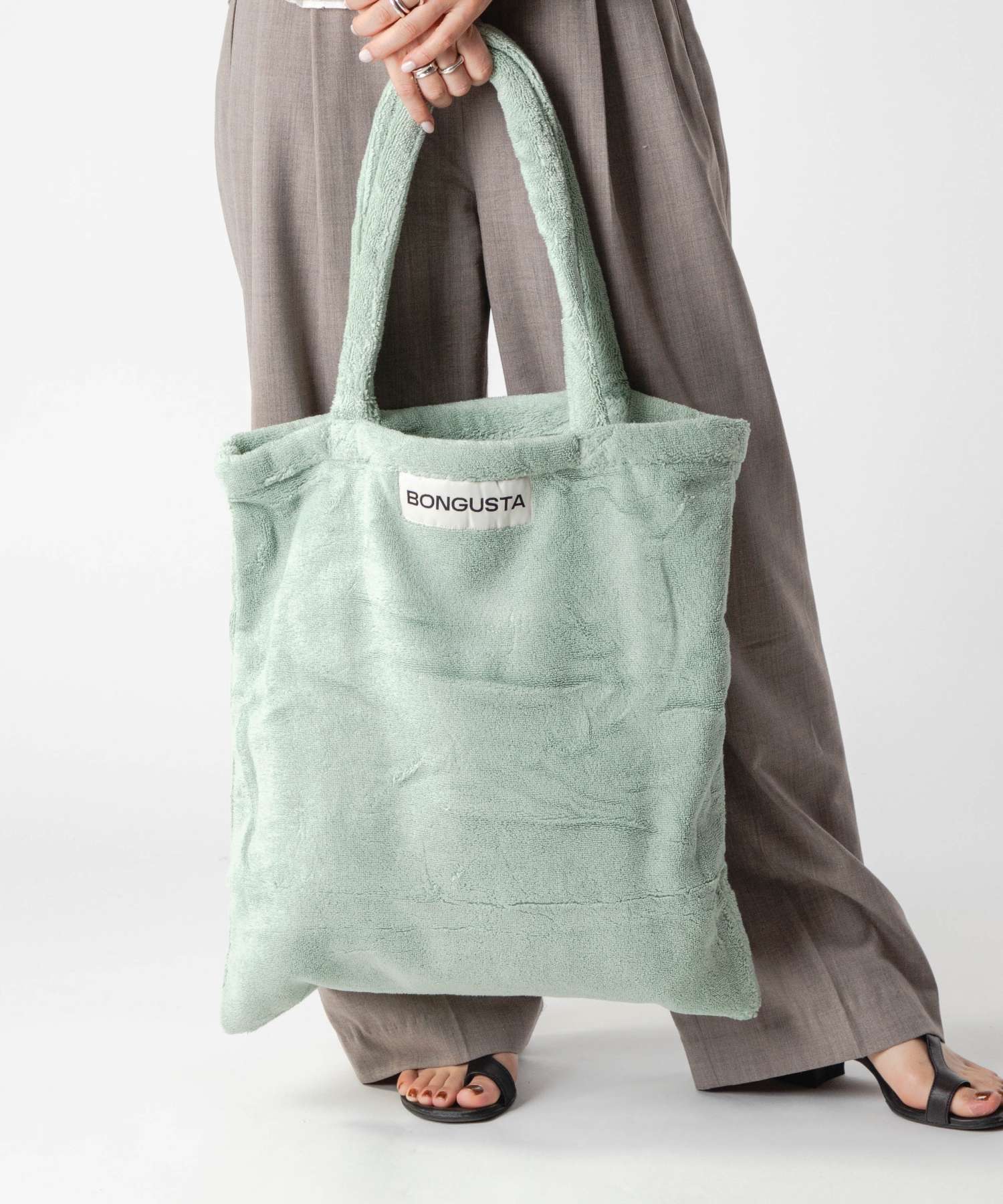 ボングスタ BONGUSTA ボングスタ BONGUSTA NARAM TOTEBAG SMALL ナラム トートバッグ スモール トートバッグ タオル地 レディース バッグ （SILVER SAGE） SILVER SAGE