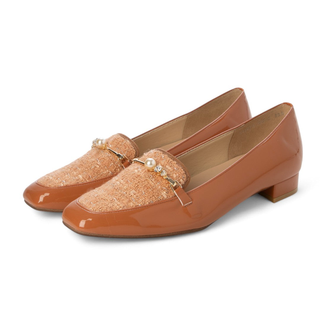 ブリジット バーキン Bridget Birkin ツイードコンビパールビットローファー （オレンジコンビ） オレンジコンビ