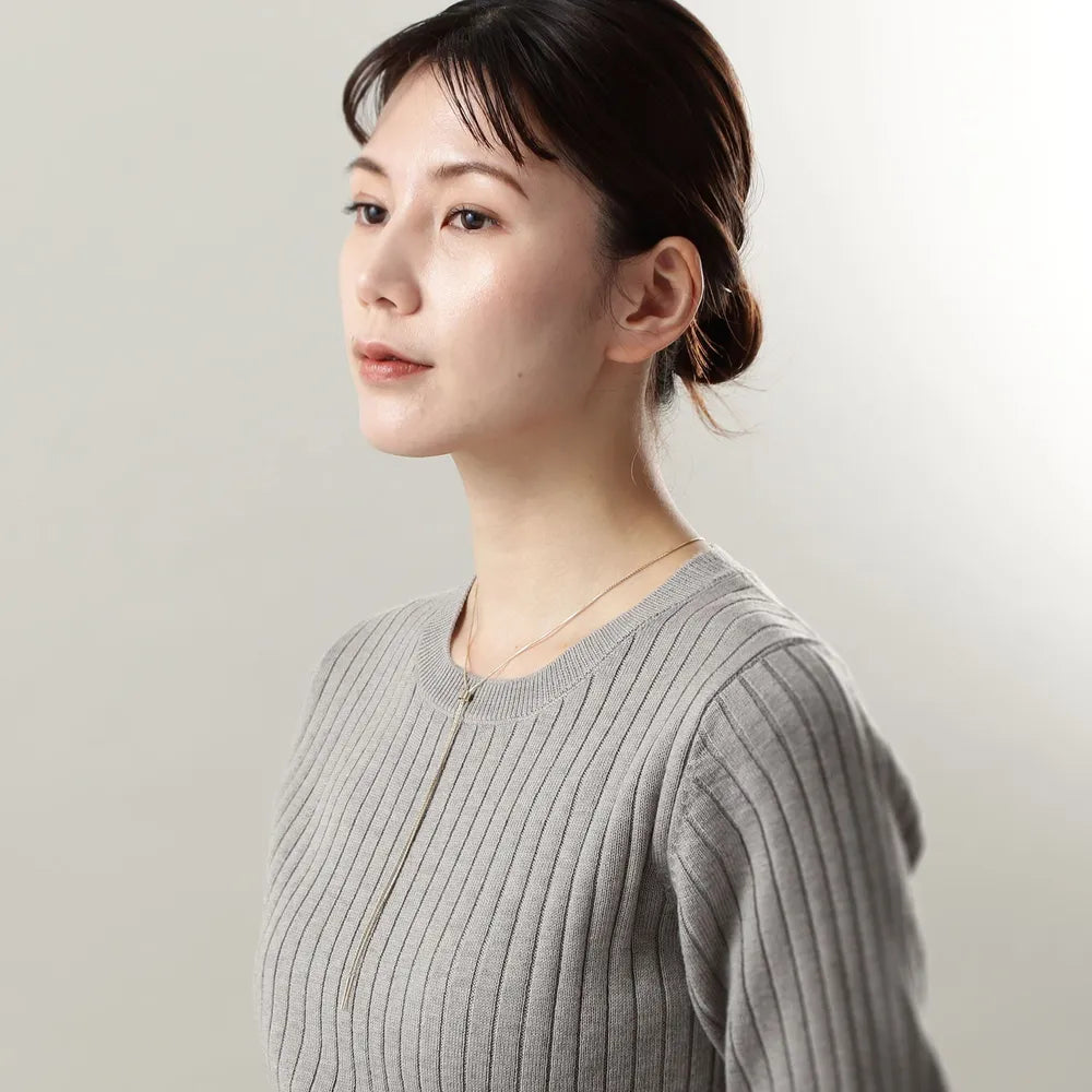 COCOSHNIK K10スパイクトリプル ラリエットネックレス