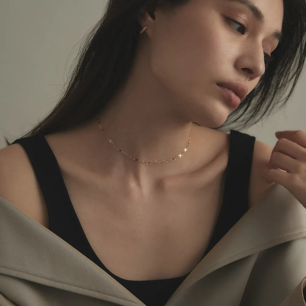 COCOSHNIK K10Xチェーン チョーカー大