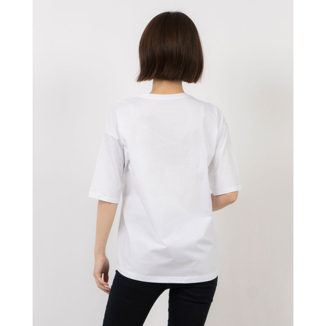 ブローディア BRODIAEA 切手モチーフ刺繍半袖Tシャツ （ネイビー） ネイビー