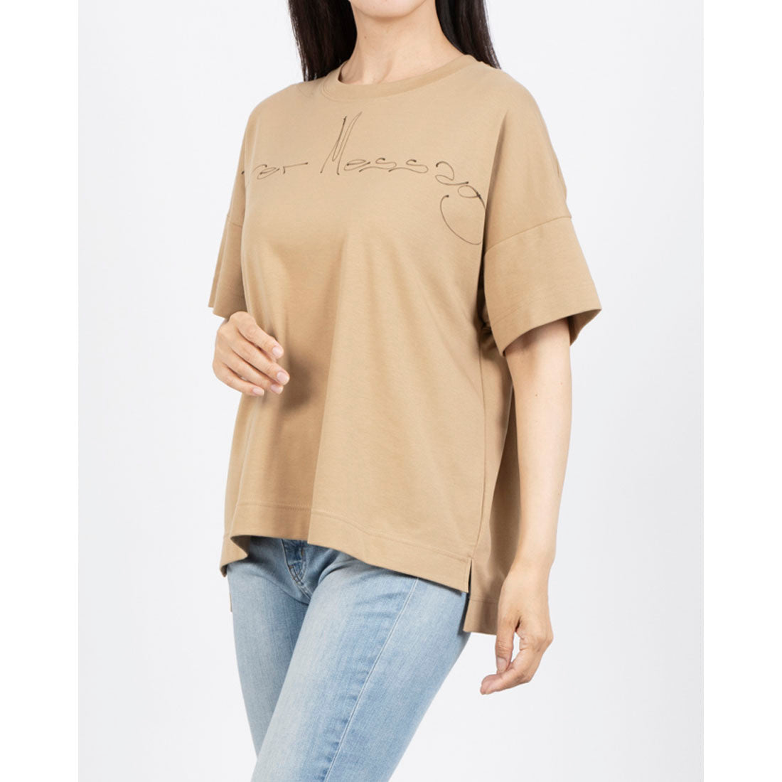 ブローディア BRODIAEA PREMIUMスムース 半袖ロゴTシャツ （モカ） モカ