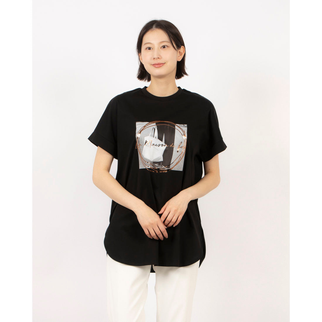 ブローディア BRODIAEA プレミアムコットンシリーズ フォトプリントTシャツ （オフホワイト） オフホワイト