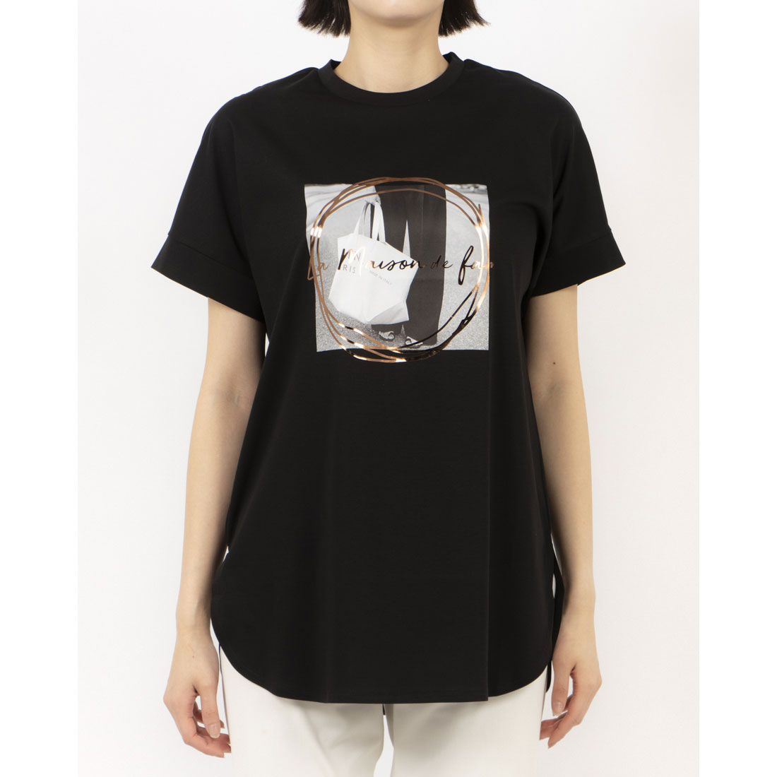 ブローディア BRODIAEA プレミアムコットンシリーズ フォトプリントTシャツ （オフホワイト） オフホワイト