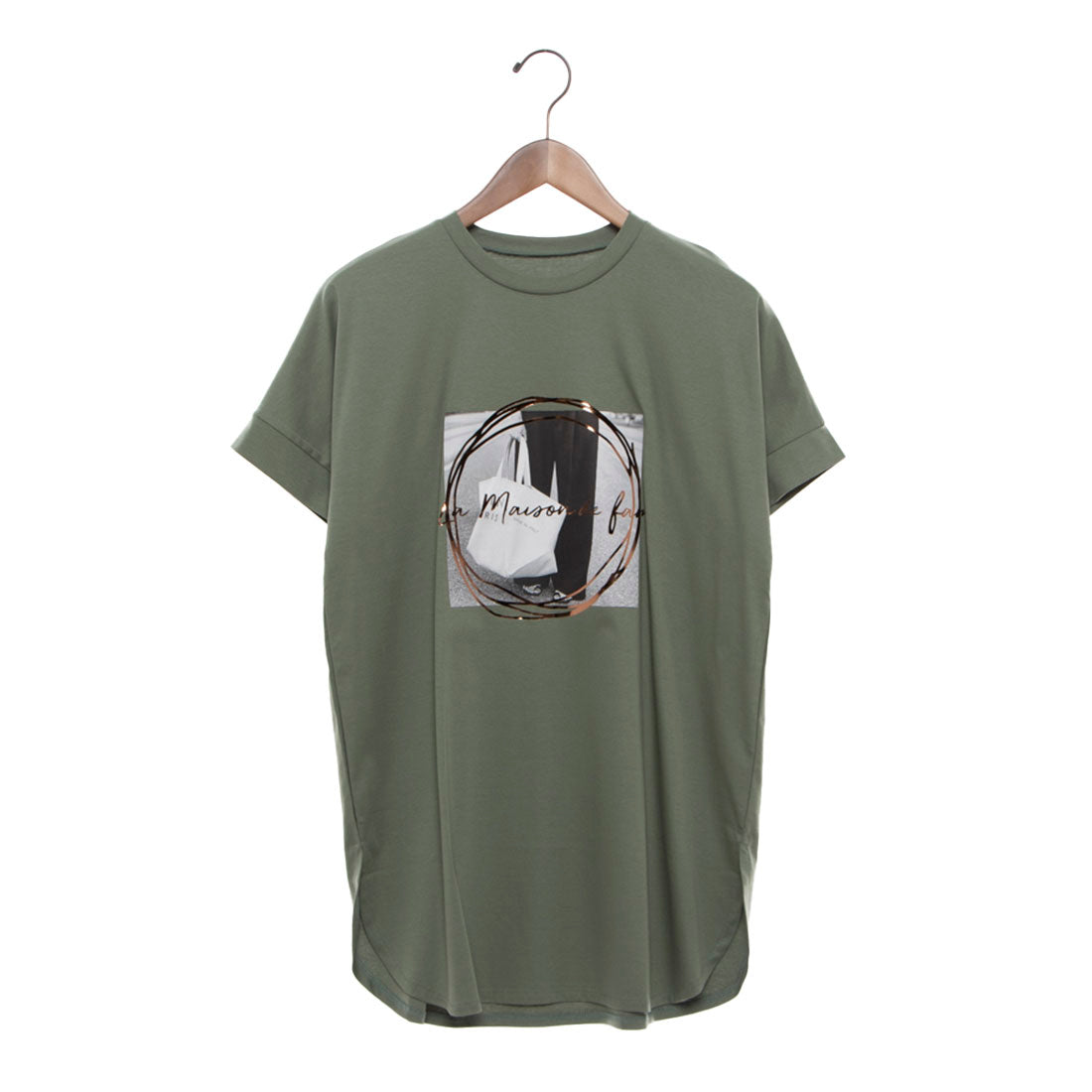 ブローディア BRODIAEA プレミアムコットンシリーズ フォトプリントTシャツ （グリーン） グリーン