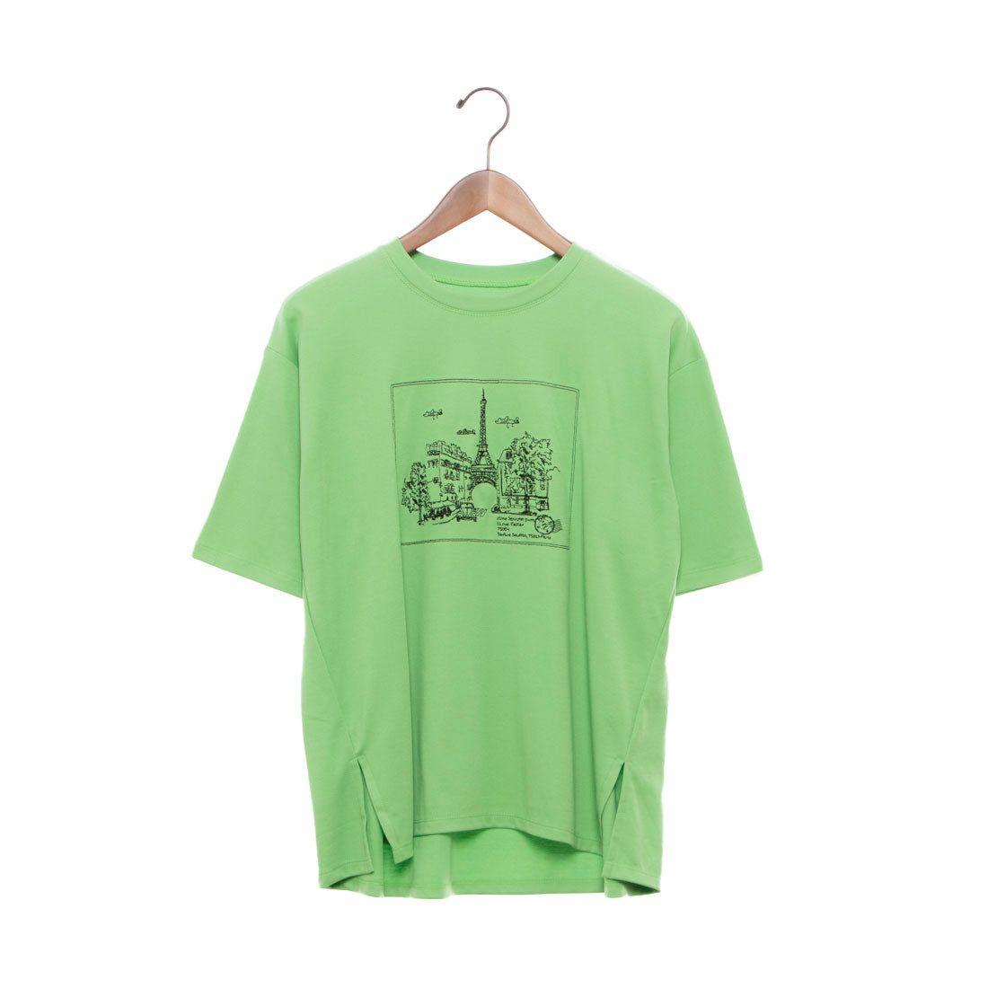 ブローディア BRODIAEA PREMIUMスムース 風景刺繍半袖Tシャツ （グリーン） グリーン