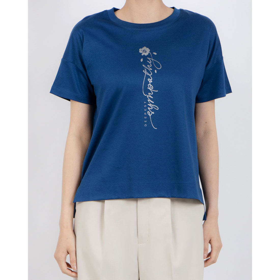 ブローディア BRODIAEA ロゴプリント半袖Tシャツ【日本製】 （ブルー） ブルー
