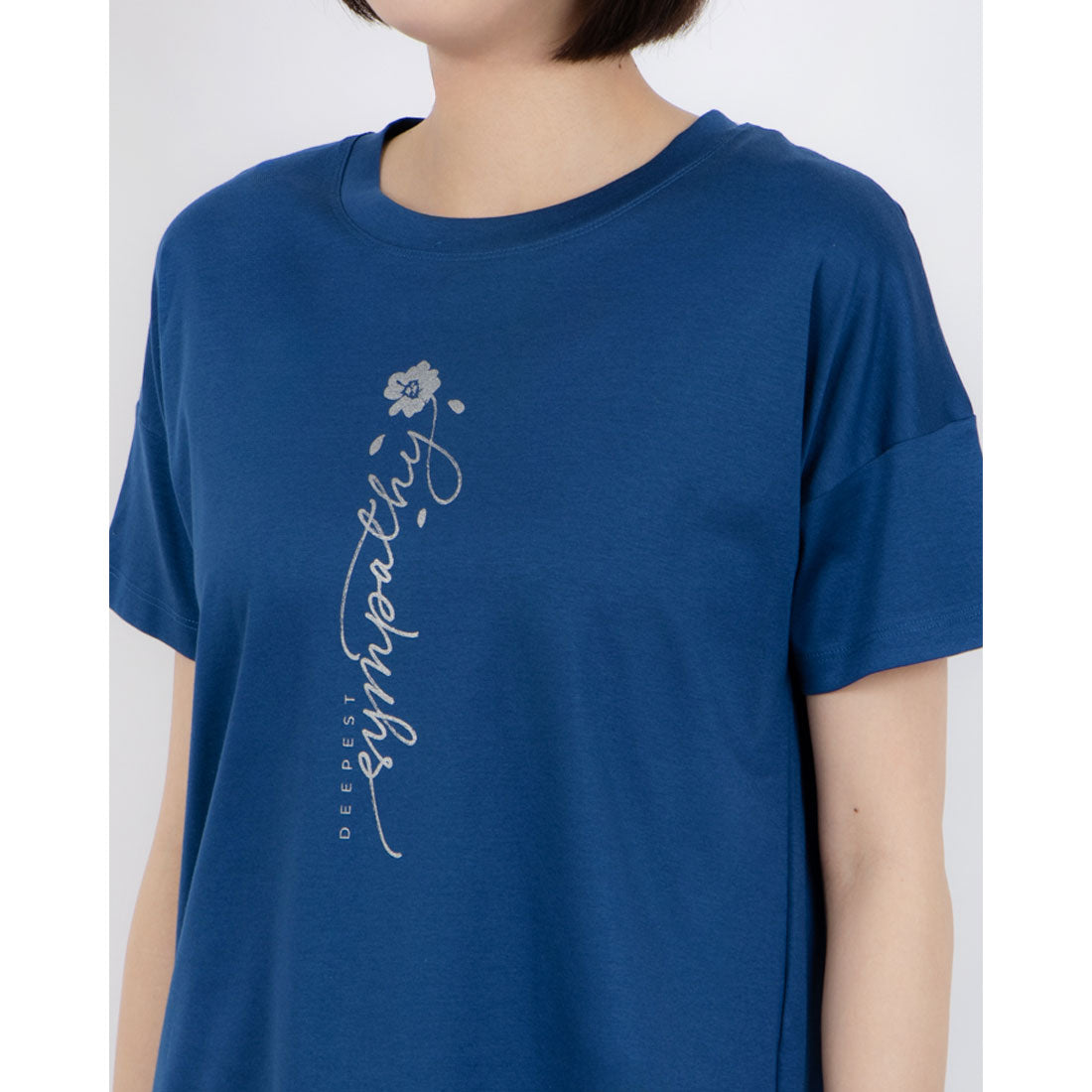 ブローディア BRODIAEA ロゴプリント半袖Tシャツ【日本製】 （ブルー） ブルー