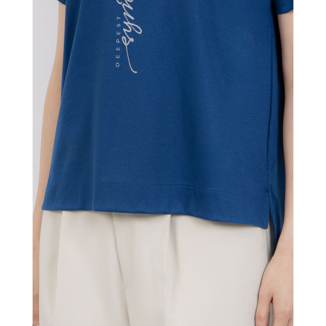 ブローディア BRODIAEA ロゴプリント半袖Tシャツ【日本製】 （ブルー） ブルー