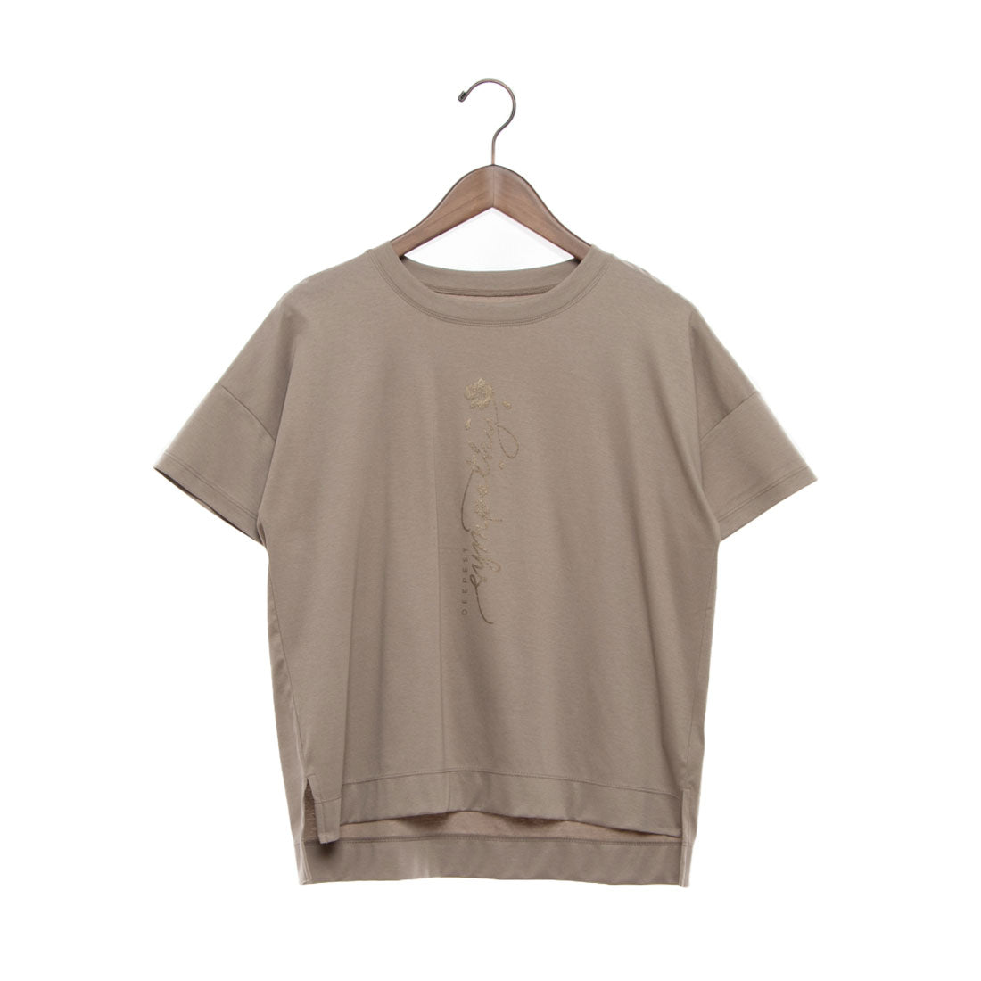 ブローディア BRODIAEA ロゴプリント半袖Tシャツ【日本製】 （モカ） モカ