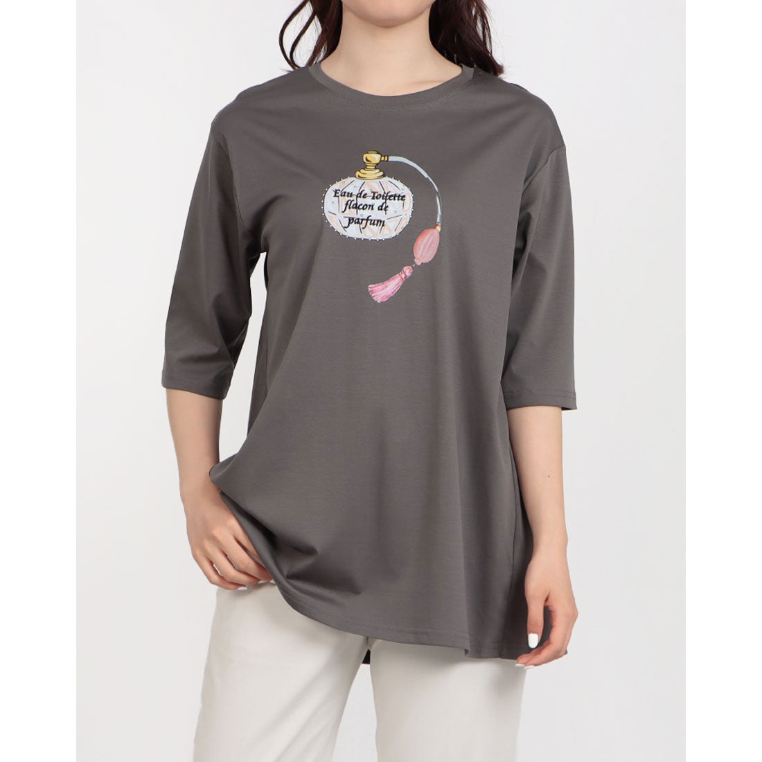 ブローディア BRODIAEA パフュームプリント半袖Tシャツ （グレー） グレー