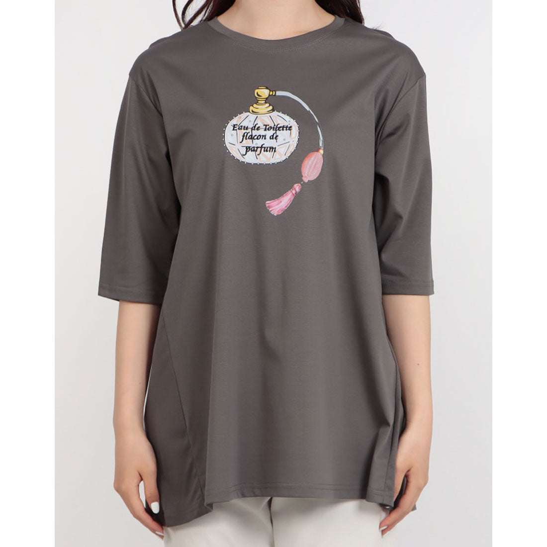 ブローディア BRODIAEA パフュームプリント半袖Tシャツ （グレー） グレー
