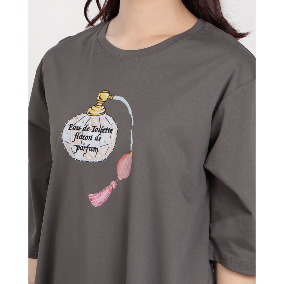 ブローディア BRODIAEA パフュームプリント半袖Tシャツ （グレー） グレー