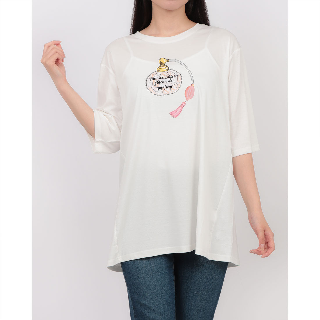 ブローディア BRODIAEA パフュームプリント半袖Tシャツ （オフホワイト） オフホワイト