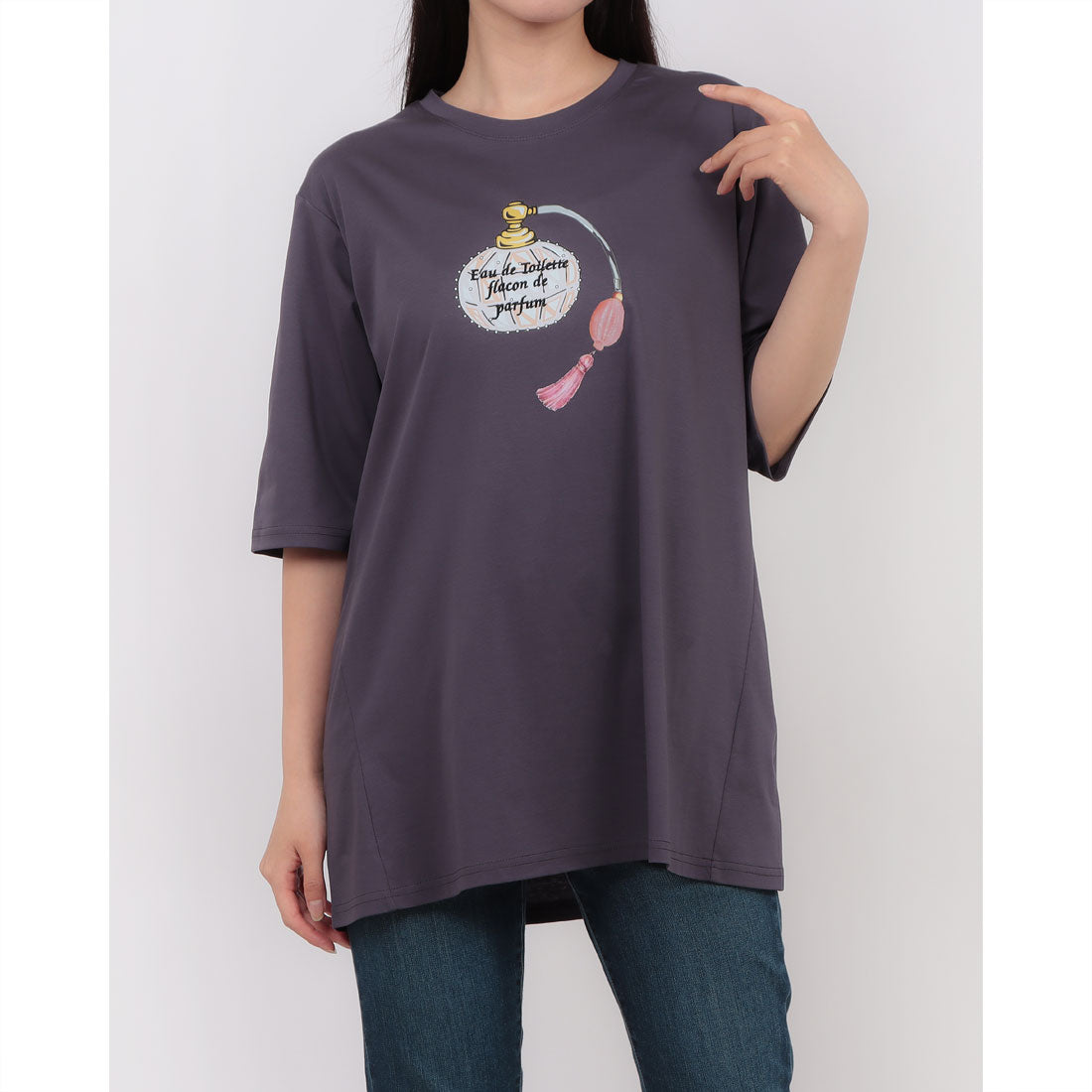 ブローディア BRODIAEA パフュームプリント半袖Tシャツ （パープル） パープル