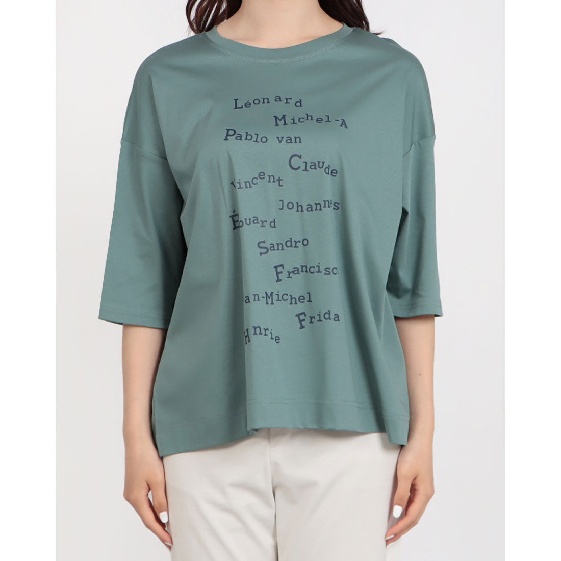 ブローディア BRODIAEA ロゴプリント5分袖Tシャツ （サックスブルー） サックスブルー