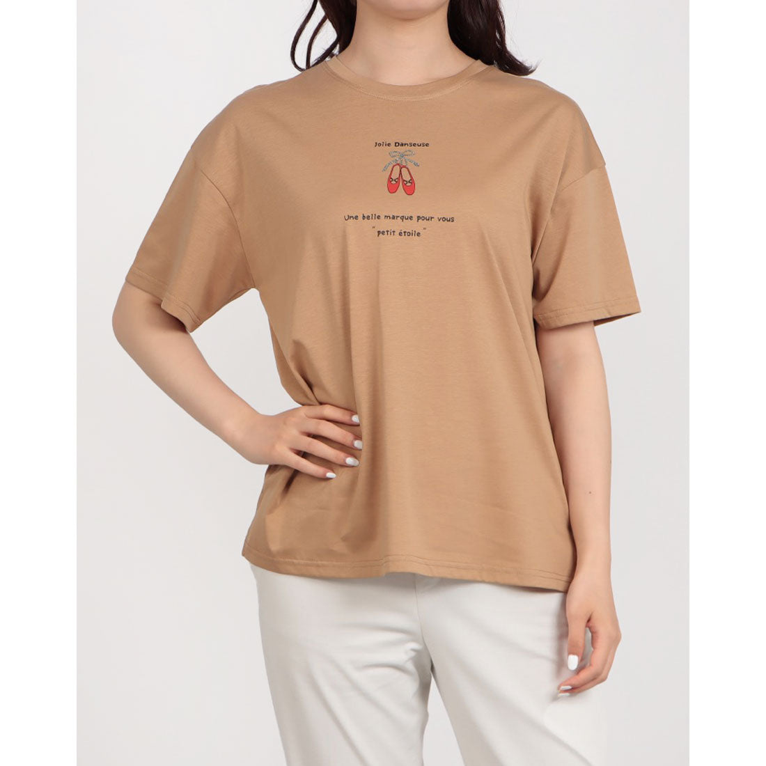 ブローディア BRODIAEA バレエシューズ半袖Tシャツ （ベージュ） ベージュ