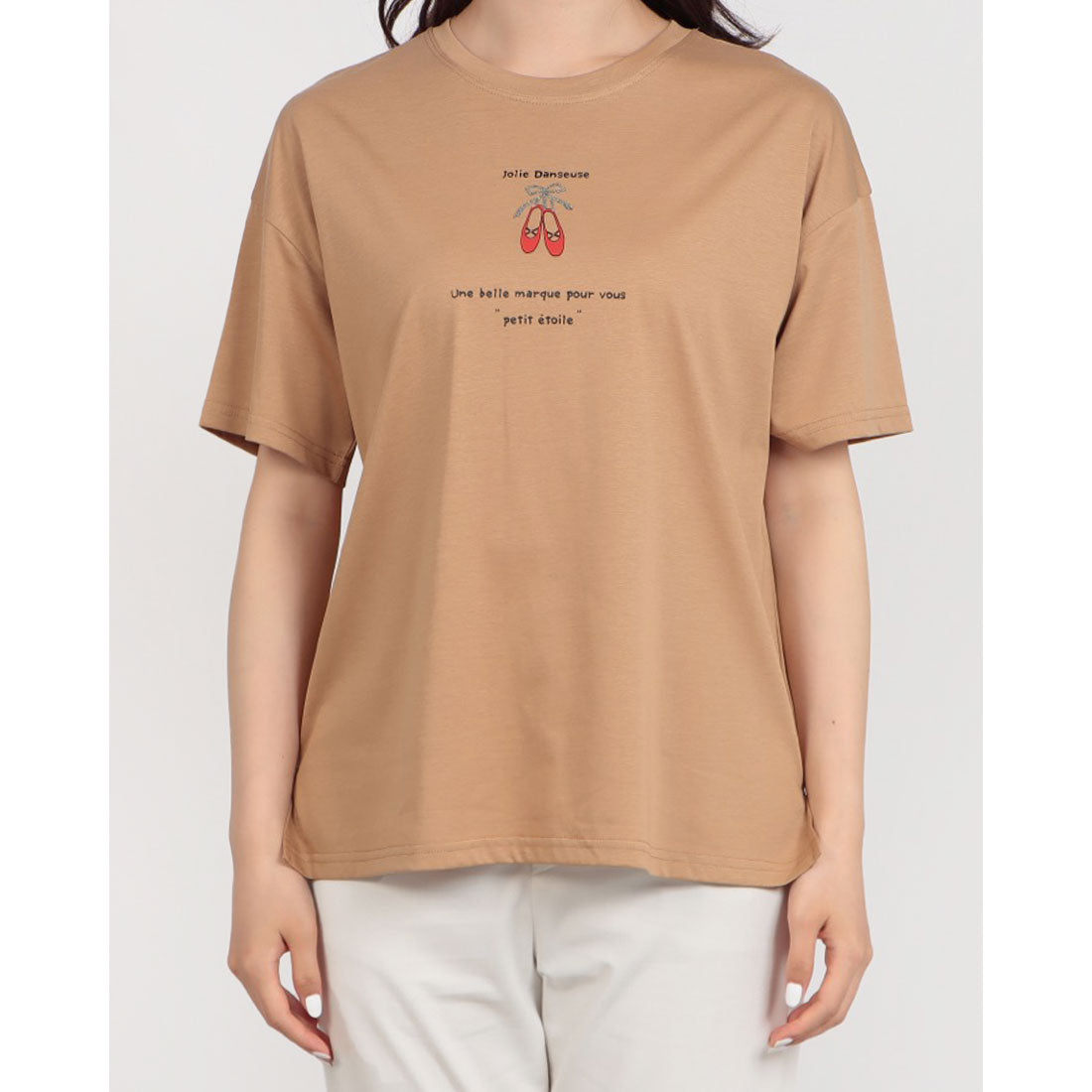 ブローディア BRODIAEA バレエシューズ半袖Tシャツ （ベージュ） ベージュ