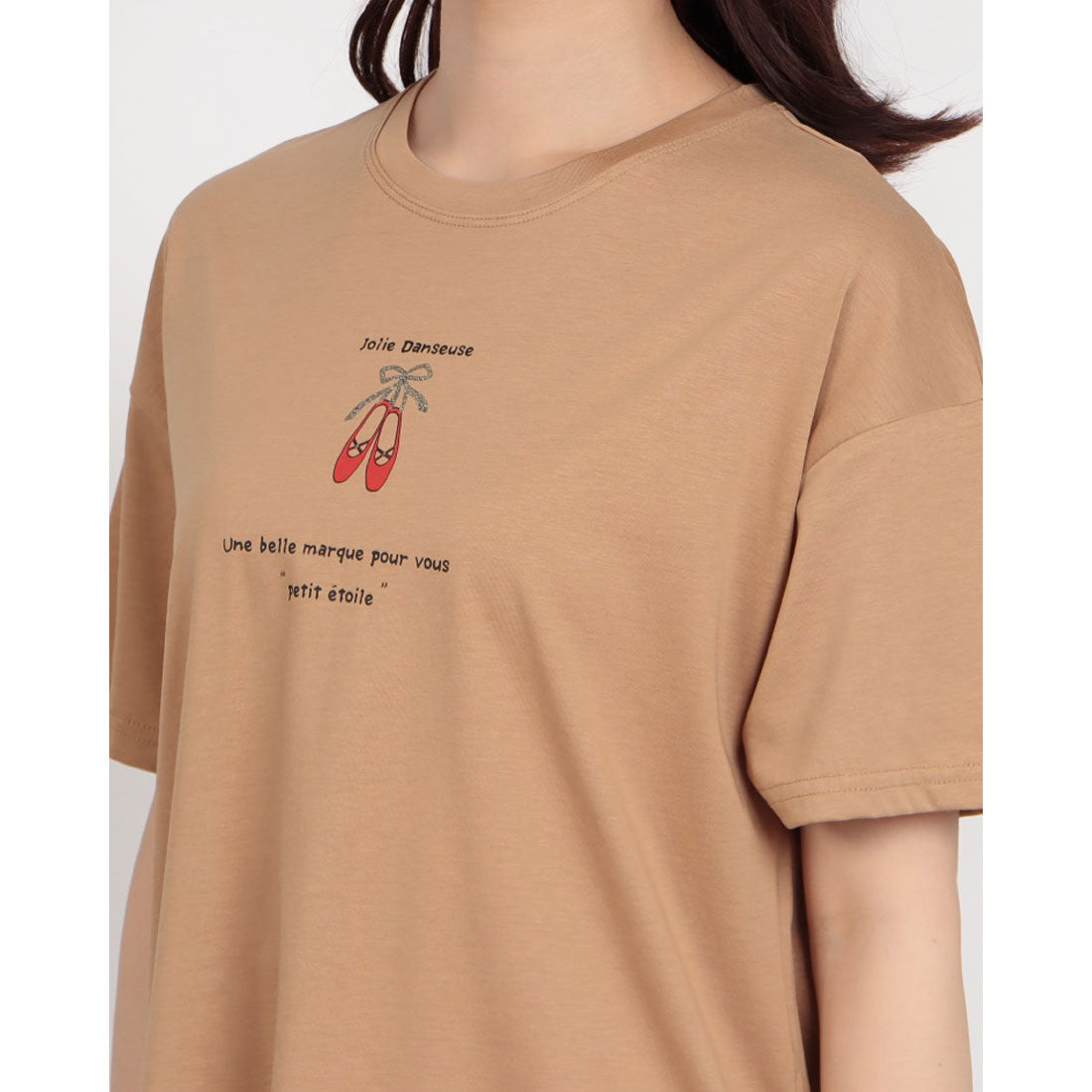 ブローディア BRODIAEA バレエシューズ半袖Tシャツ （ベージュ） ベージュ