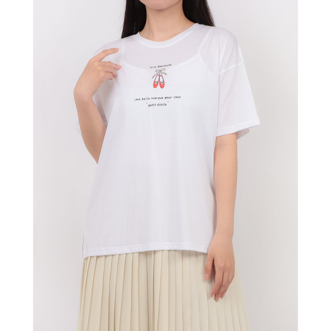 ブローディア BRODIAEA バレエシューズ半袖Tシャツ （オフホワイト） オフホワイト