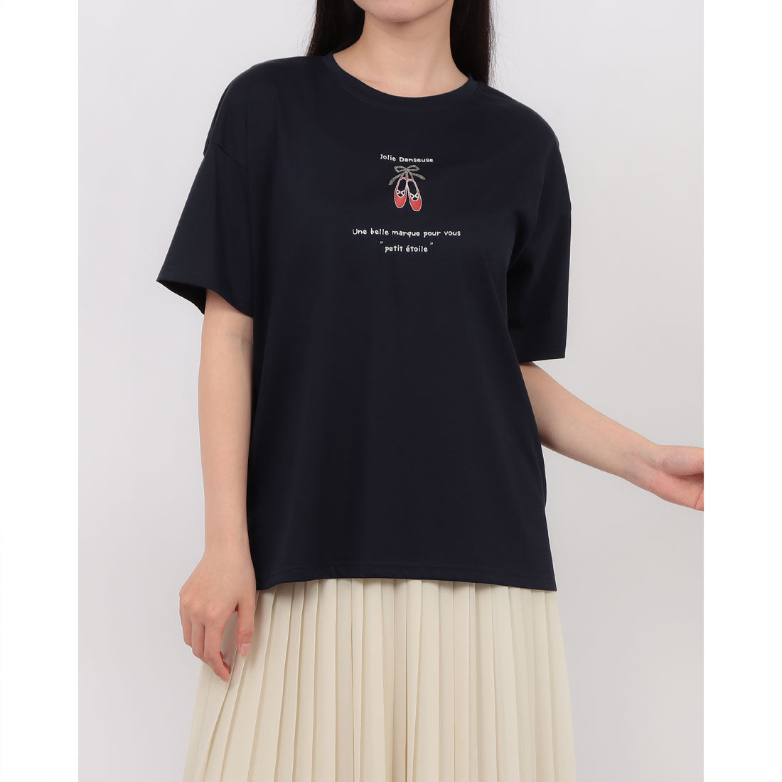 ブローディア BRODIAEA バレエシューズ半袖Tシャツ （ネイビー） ネイビー