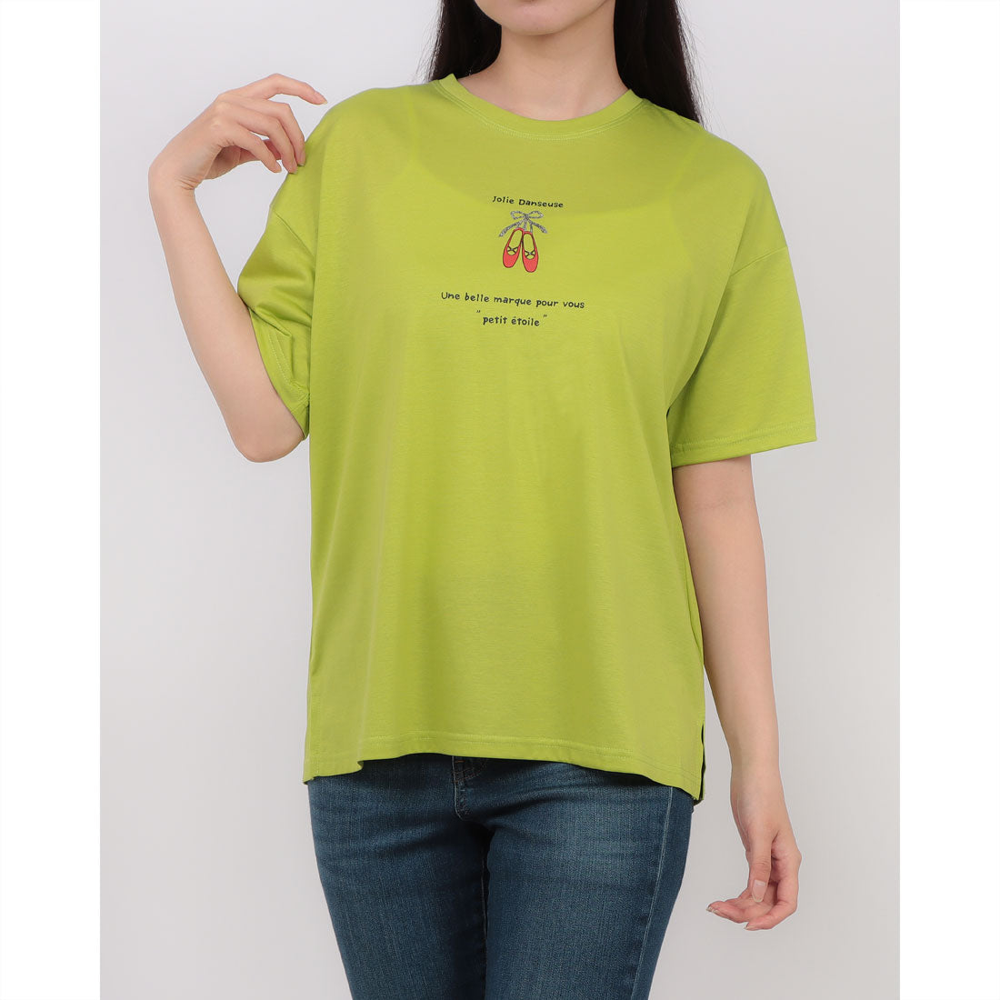 ブローディア BRODIAEA バレエシューズ半袖Tシャツ （ライム） ライム