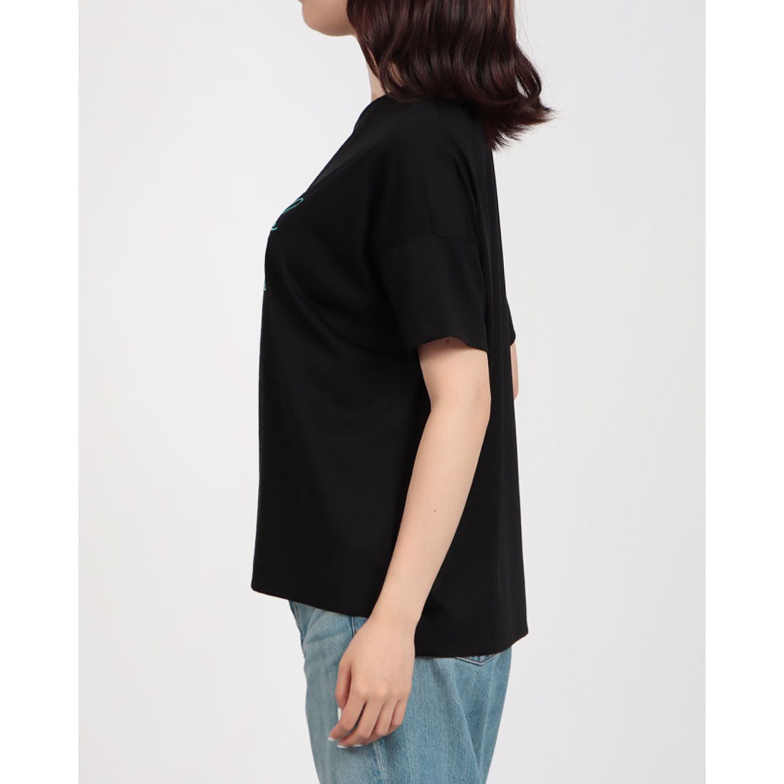 ブローディア BRODIAEA ロゴ刺繍半袖Tシャツ （ブラック） ブラック