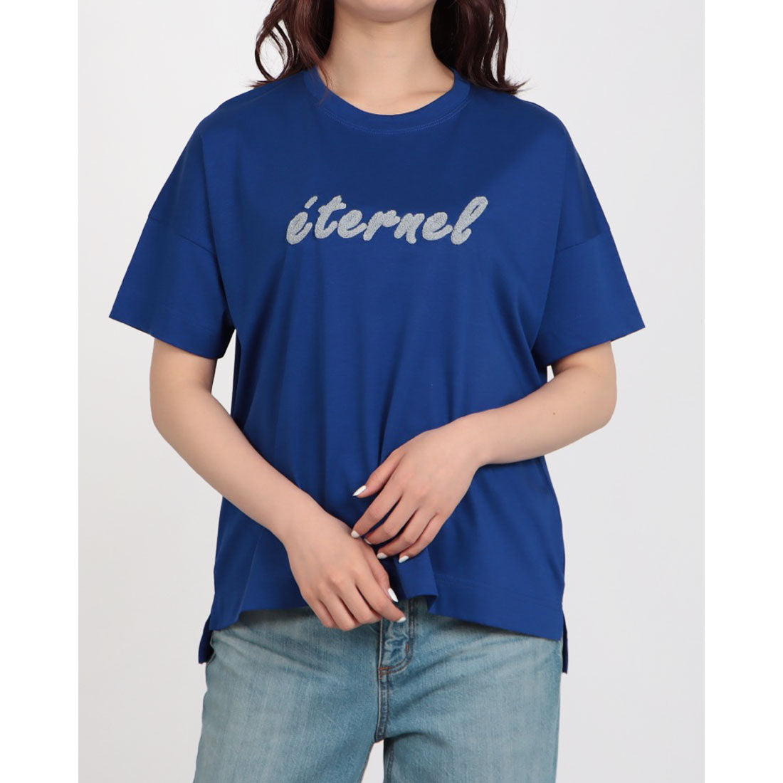 ブローディア BRODIAEA 配色パイルロゴ半袖Tシャツ （ロイヤルブルー） ロイヤルブルー