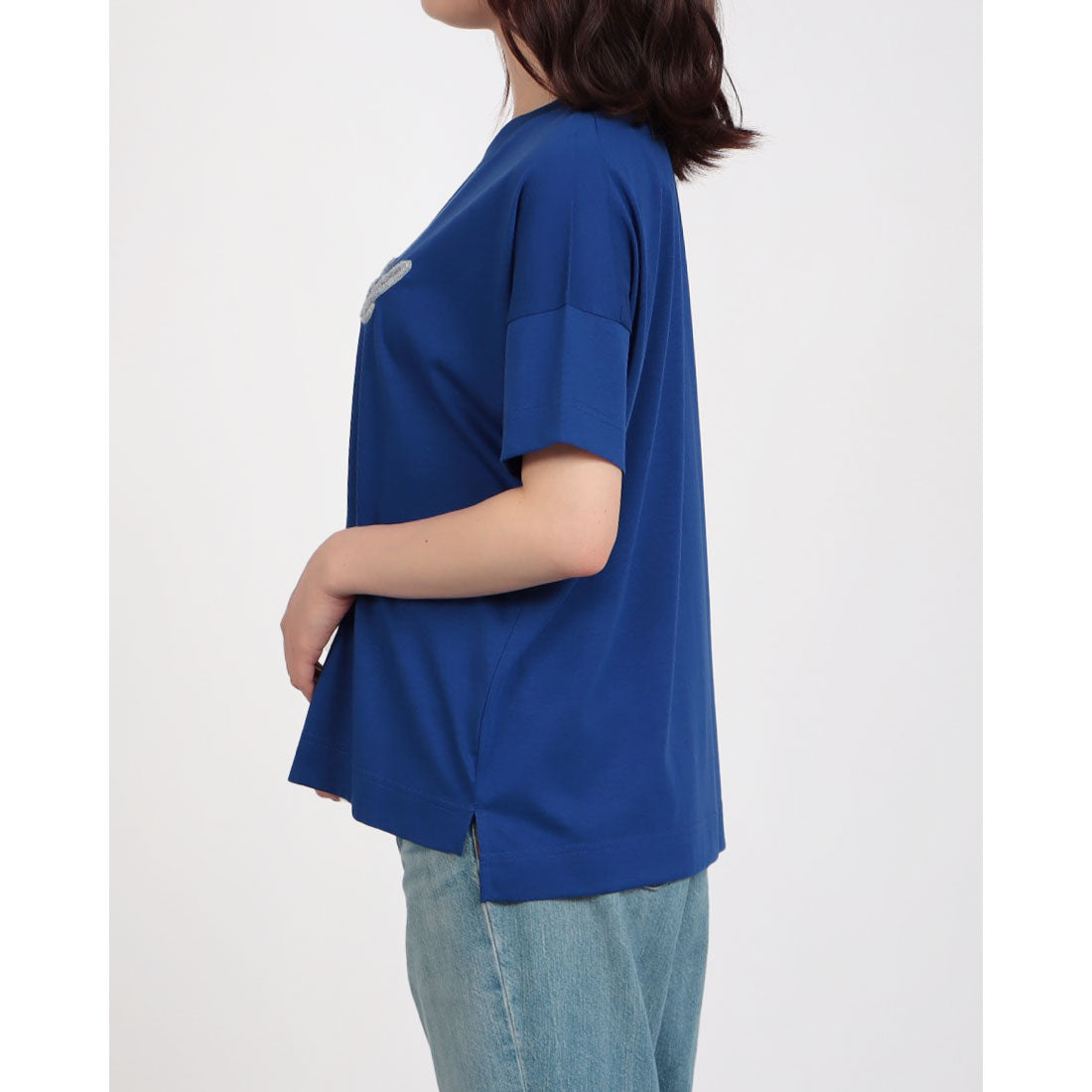 ブローディア BRODIAEA 配色パイルロゴ半袖Tシャツ （ロイヤルブルー） ロイヤルブルー