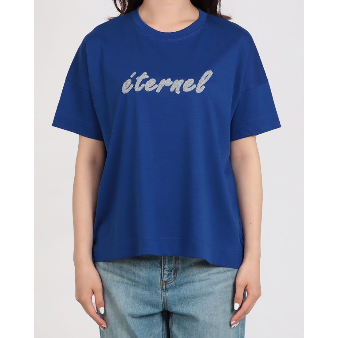 ブローディア BRODIAEA 配色パイルロゴ半袖Tシャツ （ロイヤルブルー） ロイヤルブルー