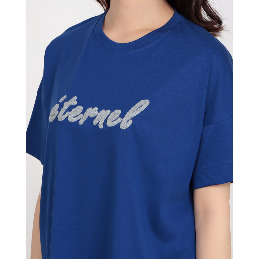 ブローディア BRODIAEA 配色パイルロゴ半袖Tシャツ （ロイヤルブルー） ロイヤルブルー