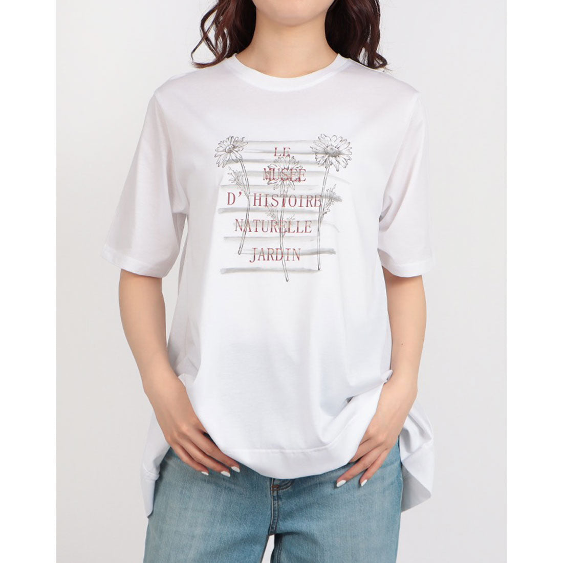 ブローディア BRODIAEA かすれプリント半袖Tシャツ （オフホワイト） オフホワイト