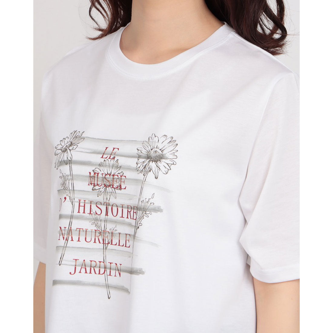 ブローディア BRODIAEA かすれプリント半袖Tシャツ （オフホワイト） オフホワイト
