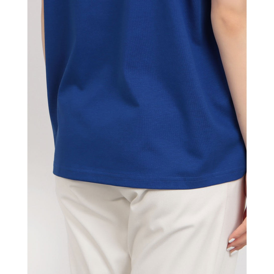 ブローディア BRODIAEA フラワープリントスパンコール半袖Tシャツ （ロイヤルブルー） ロイヤルブルー