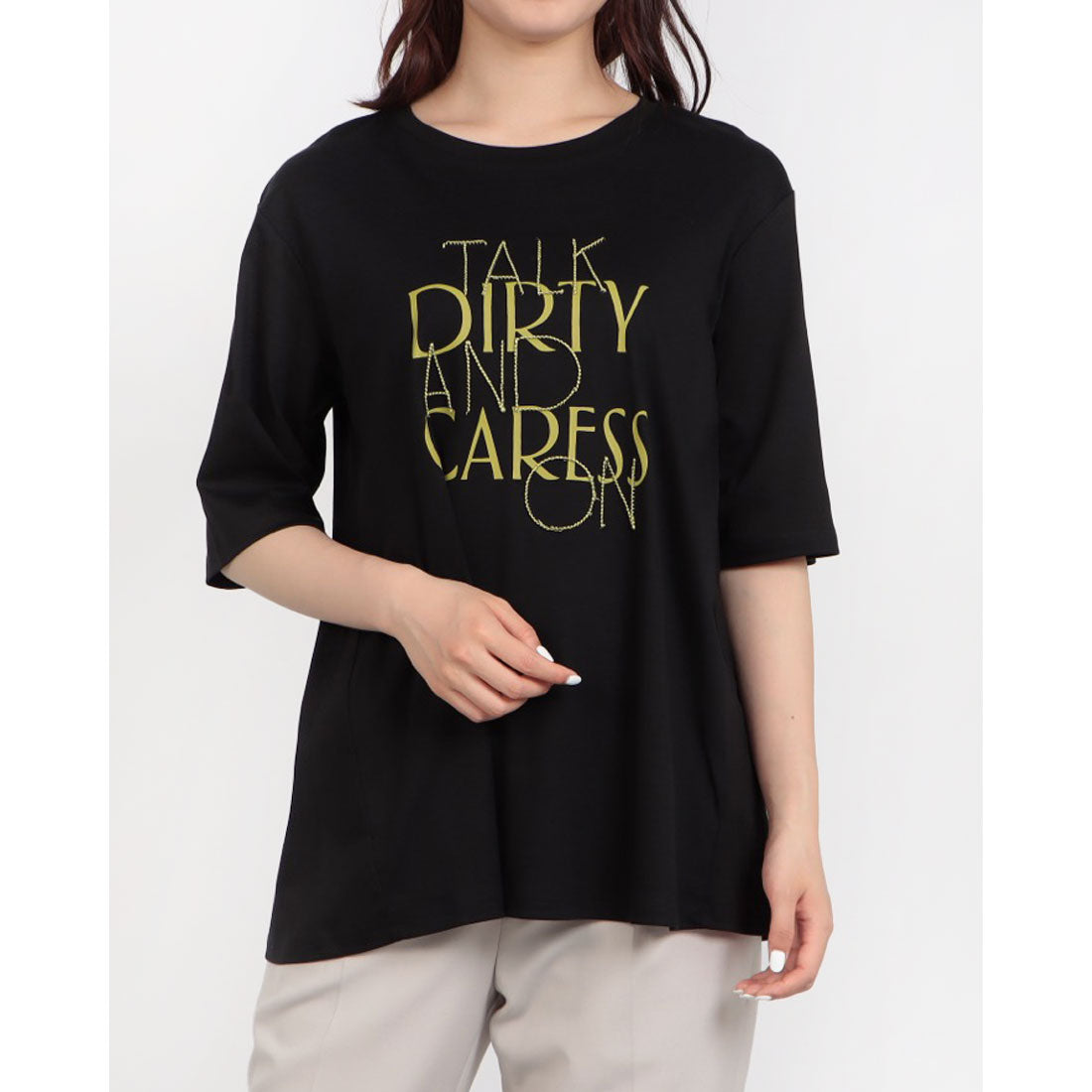 ブローディア BRODIAEA 立体刺繍ロゴ半袖Tシャツ （ブラック） ブラック