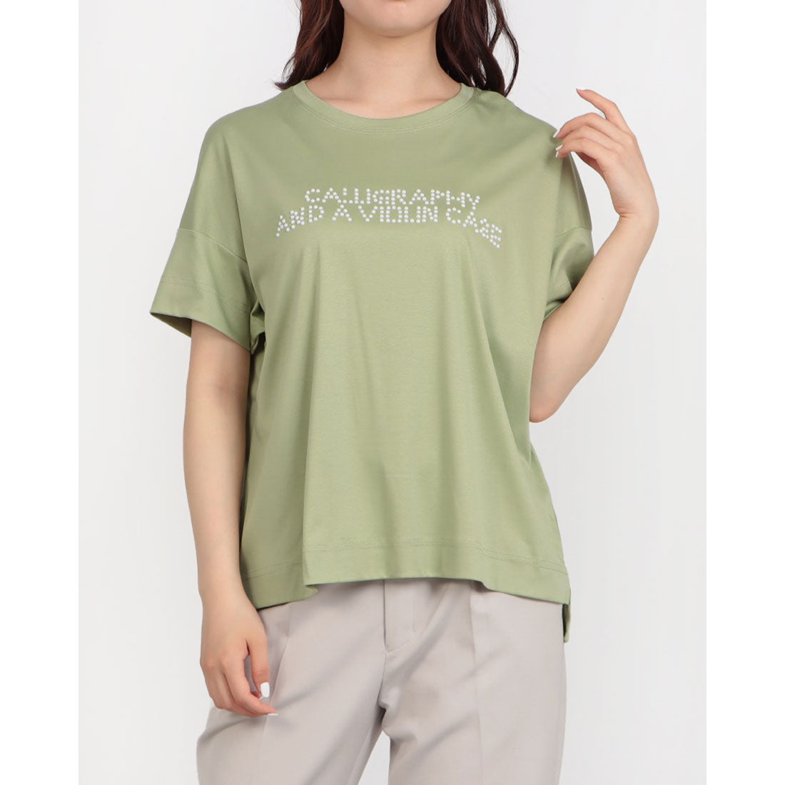 ブローディア BRODIAEA つぶつぶロゴ半袖Tシャツ （ライトグリーン） ライトグリーン