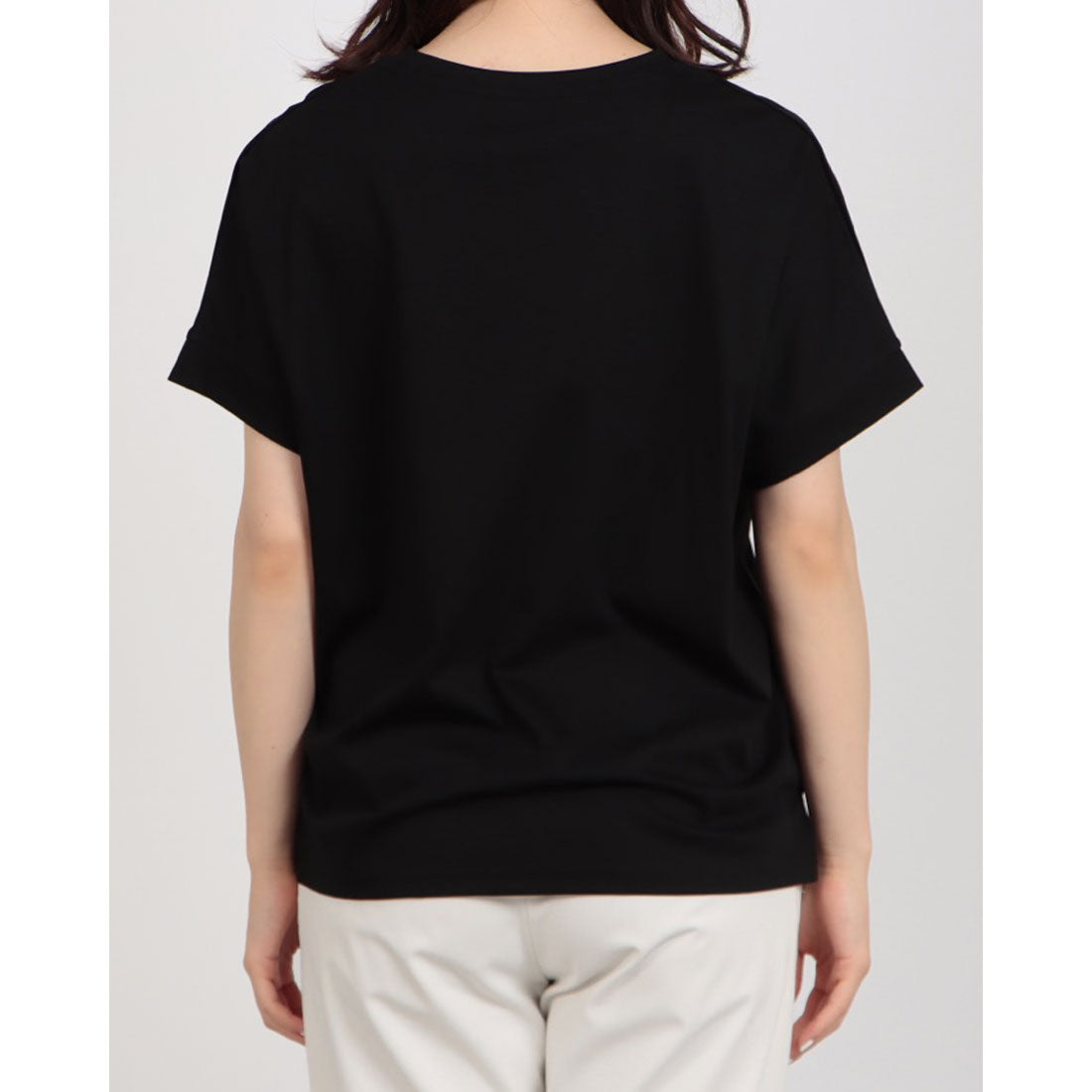 ブローディア BRODIAEA 極サラコットンフロッキープリントTシャツ （ブラック） ブラック