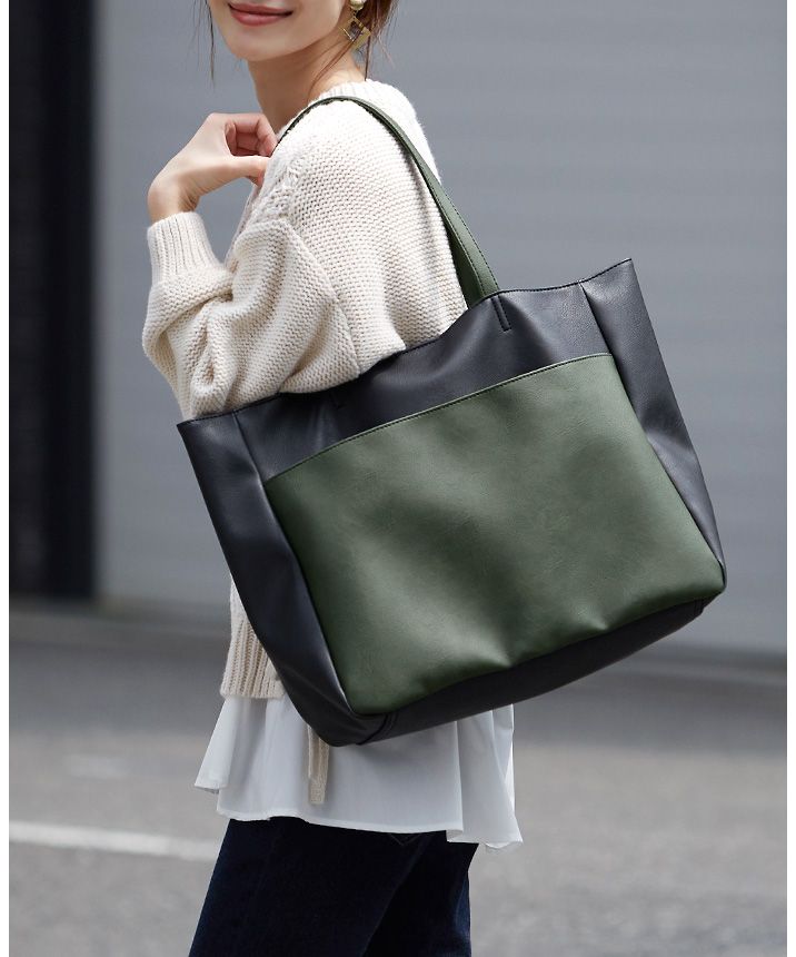 Happy Kyubin HAPPY Express Simple, easy to carry, and functional! Tote bag 'EDITA' Editor / Tote Bag Tote Ladies Mothers Bag Multi-storage Commuting School Bag Large Capacity A4 Synthetic Leather