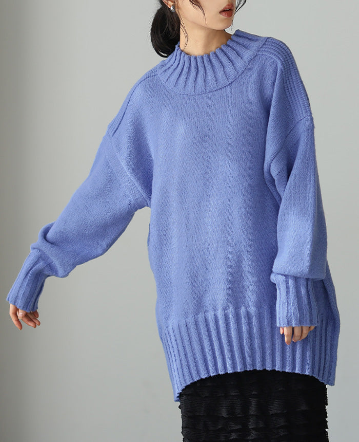 Happy Kyubin HAPPY Express High Neck BIG Silhouette Rib Knit