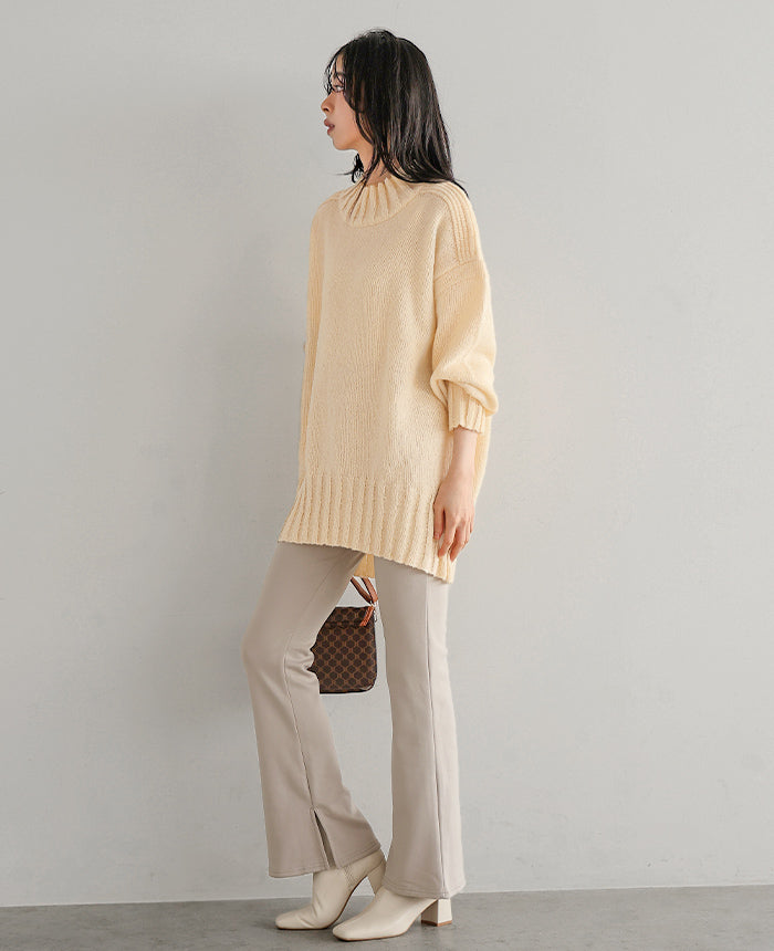 Happy Kyubin HAPPY Express High Neck BIG Silhouette Rib Knit