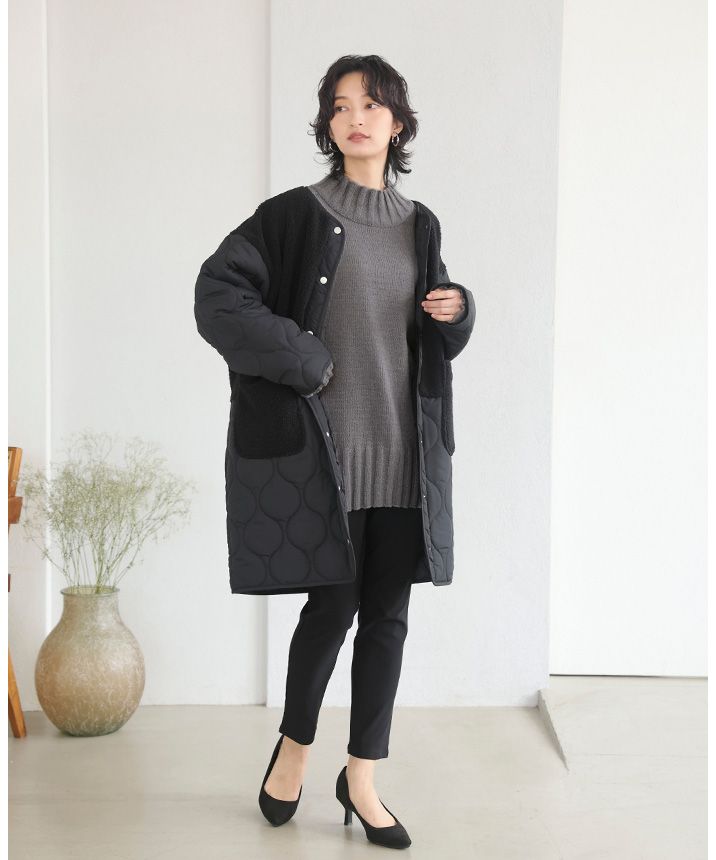 Happy Kyubin HAPPY Express High Neck BIG Silhouette Rib Knit
