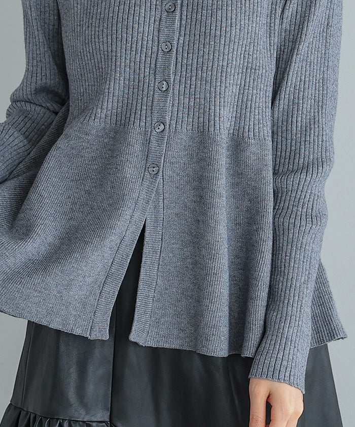 Happy Kyubin HAPPY Express Peplum Flare Cardigan
